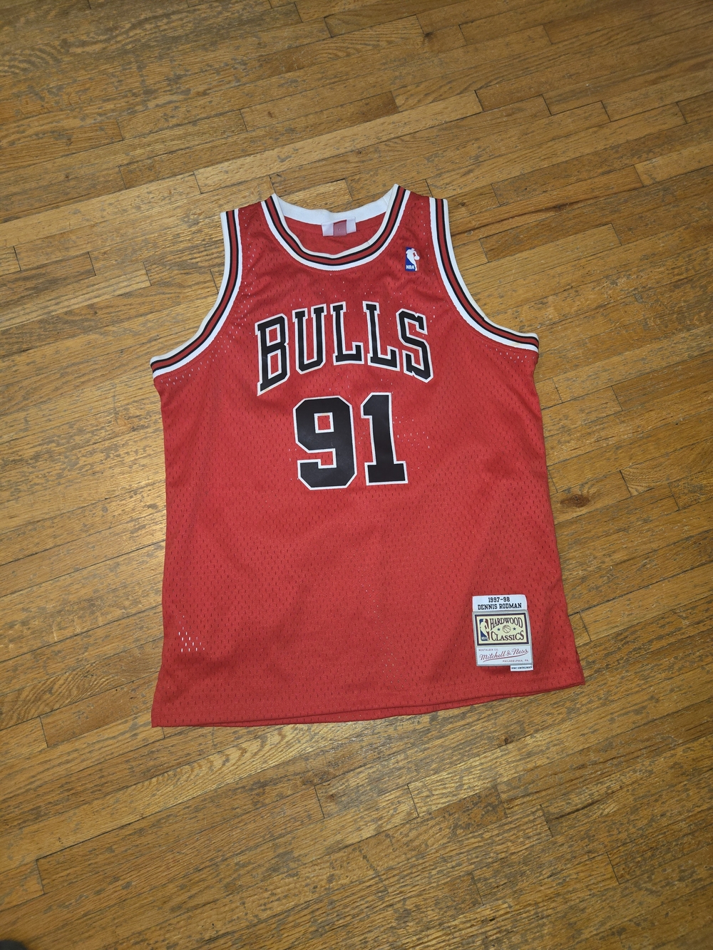 Chicago Bulls Red Kids Basketball Jersey - #91